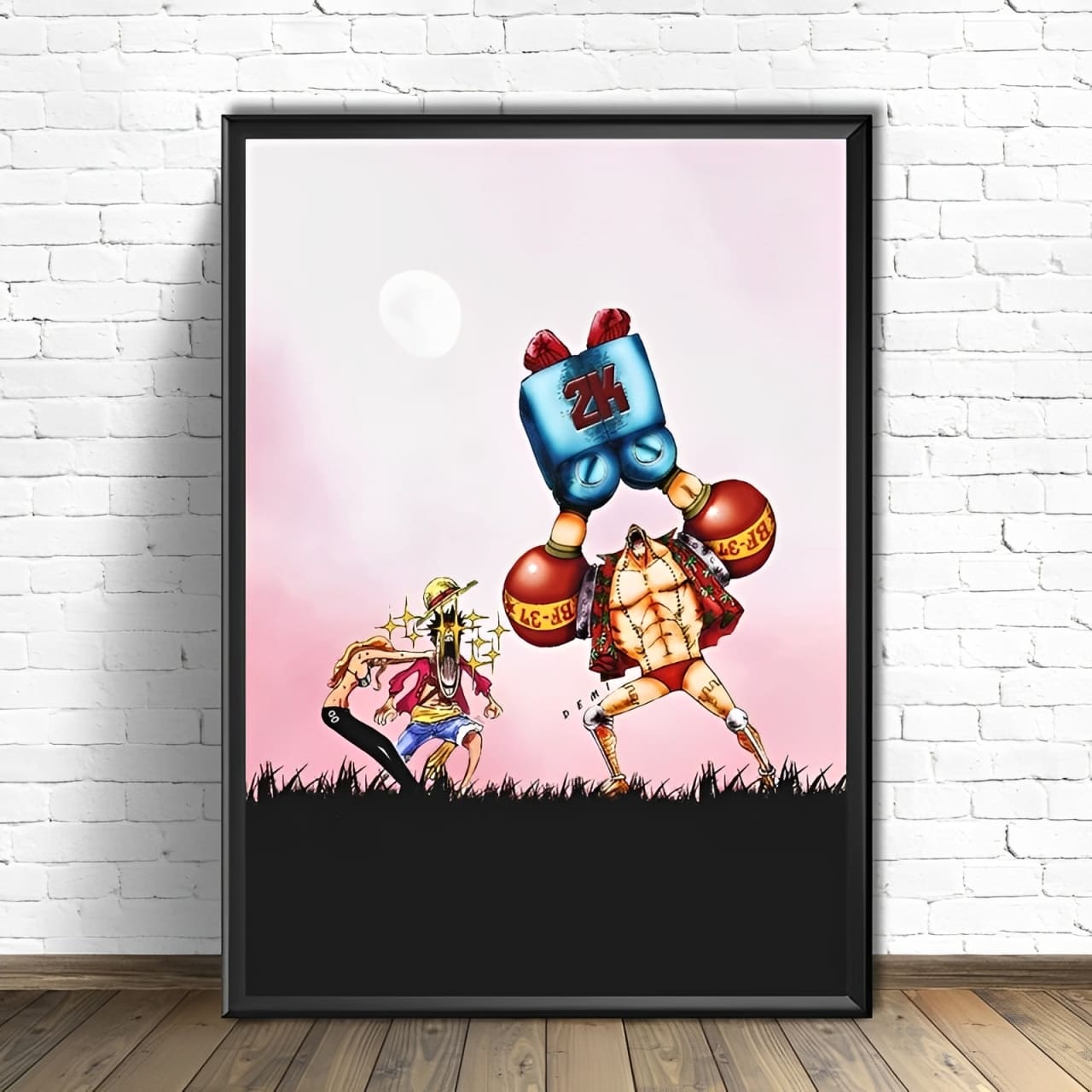 tableau toile one piece franky shiny 1