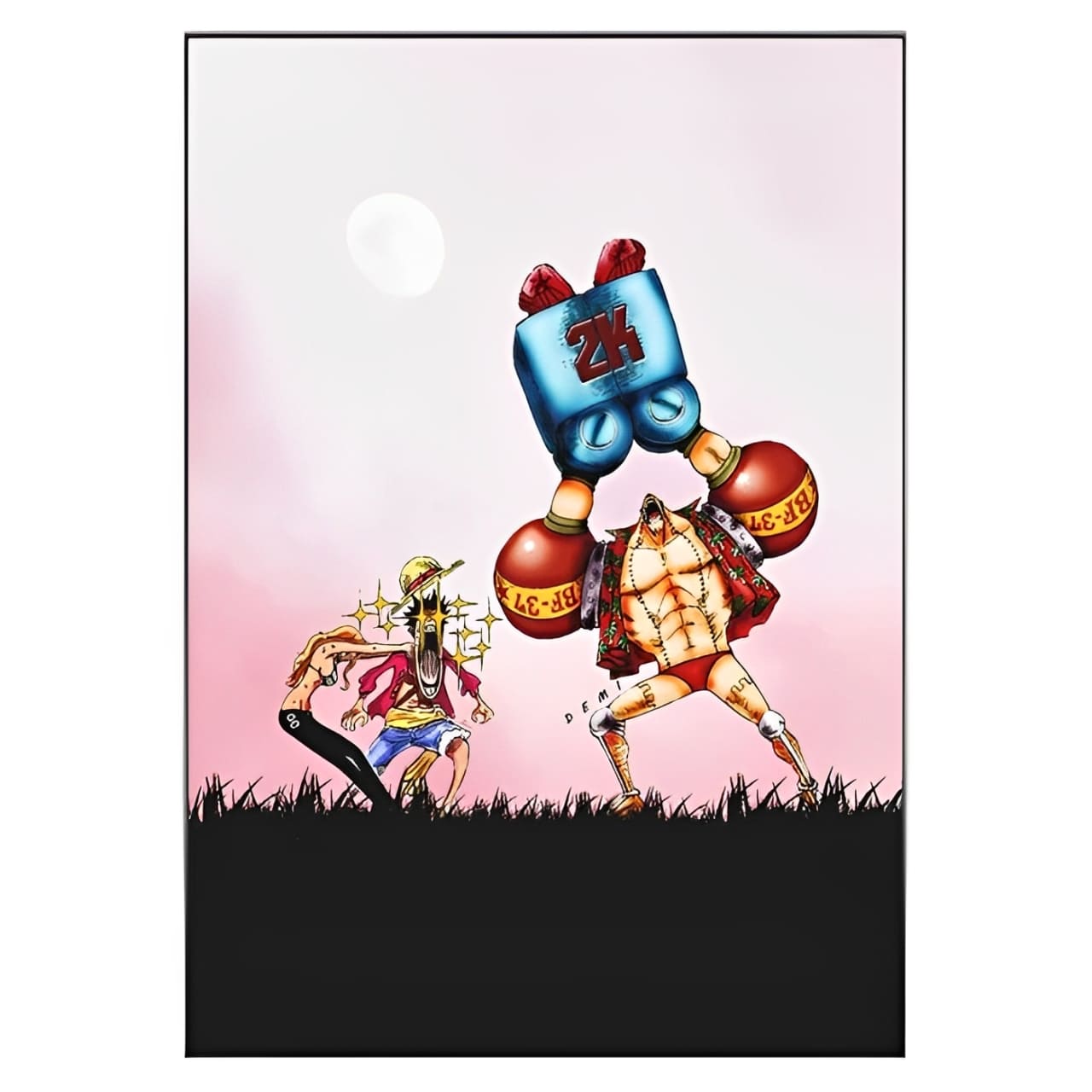 tableau toile one piece franky shiny 3