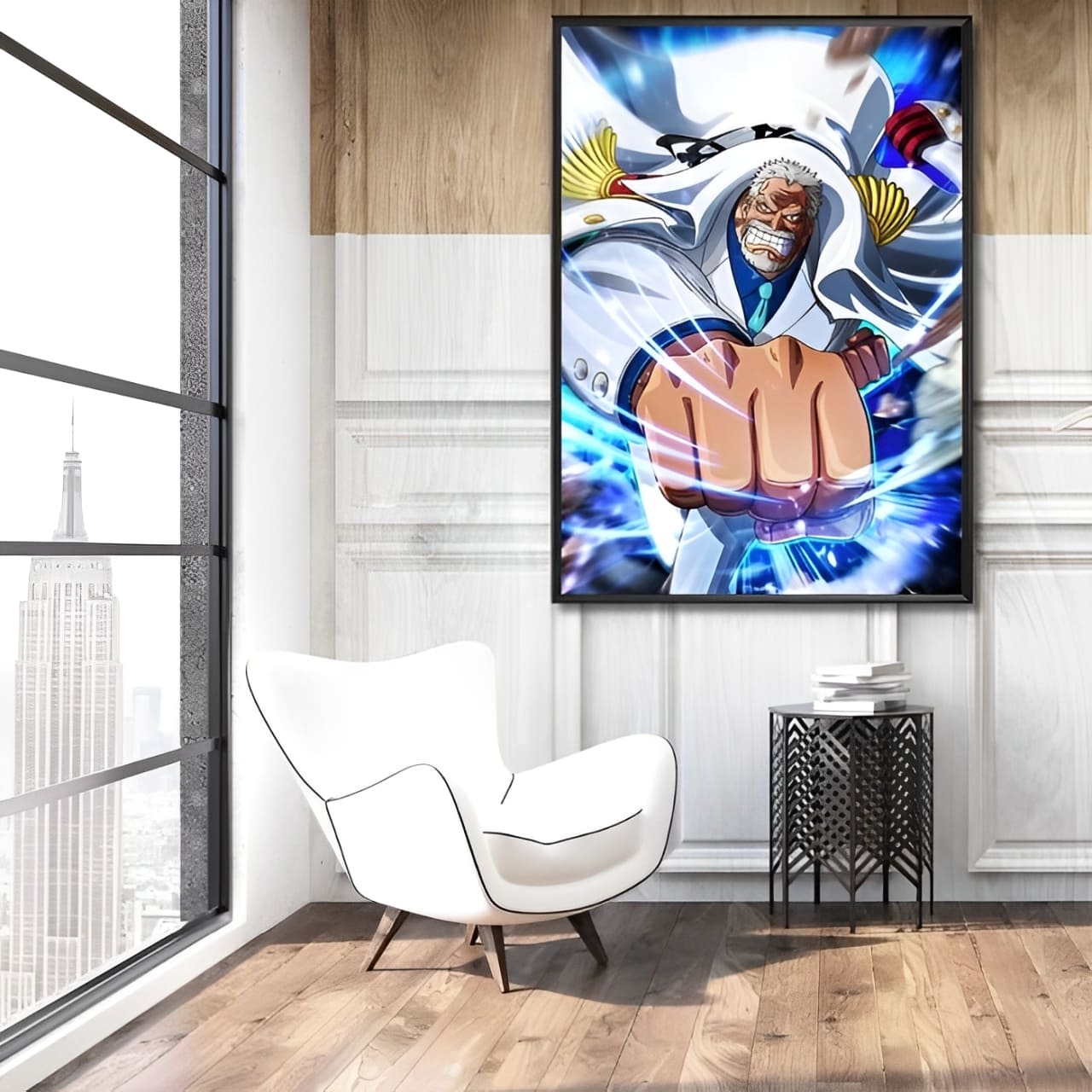 tableau toile one piece monkey garp punch 2
