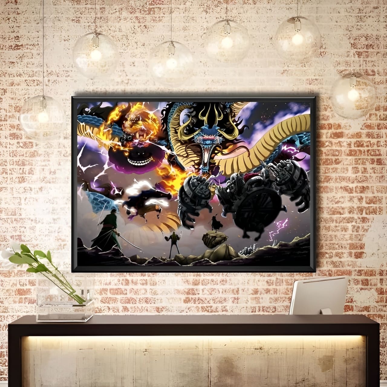 tableau toile one piece onigashima kaido big mom luffy law zoro 2