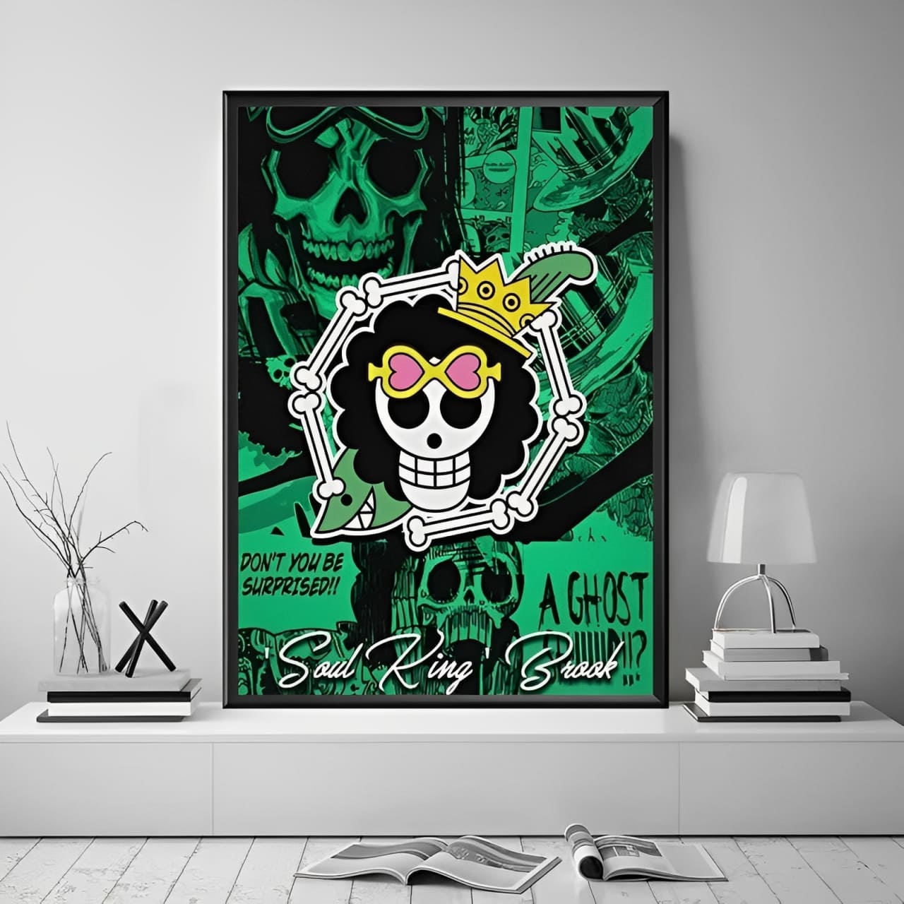 tableau toile one piece jolly roger brook 1