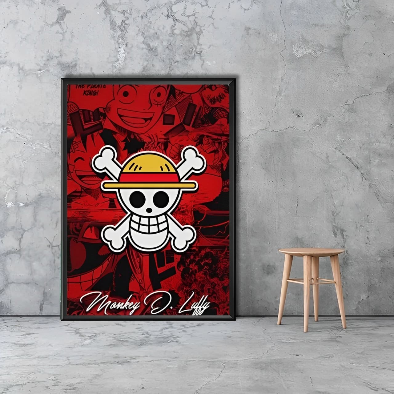 tableau toile one piece jolly roger monkey luffy 2