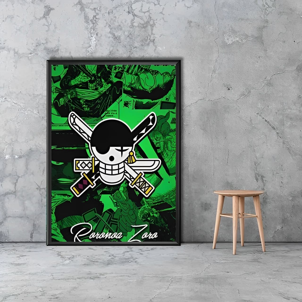 tableau toile one piece jolly roger roronoa zoro 2