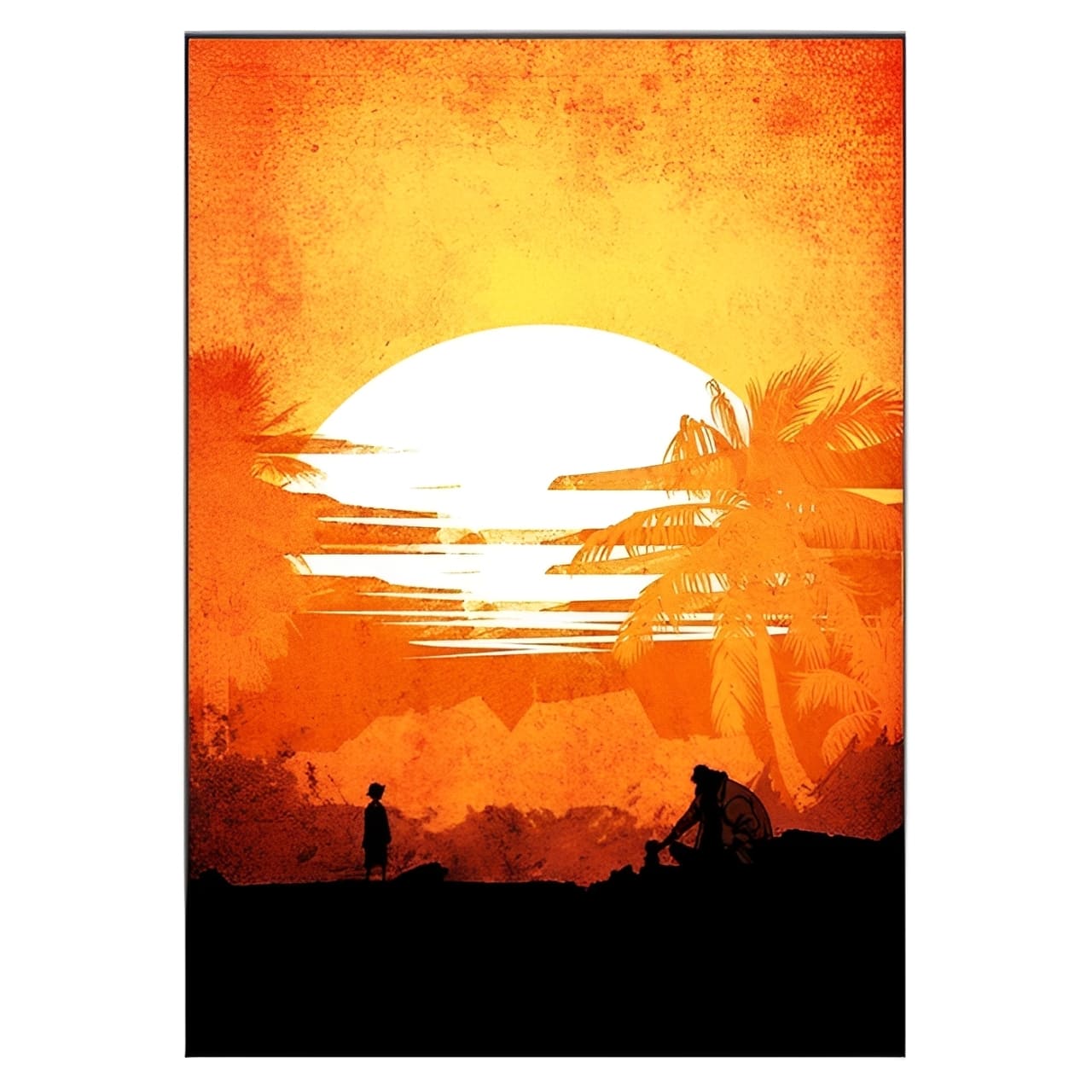 tableau toile one piece landscape monkey luffy barbe noire 3