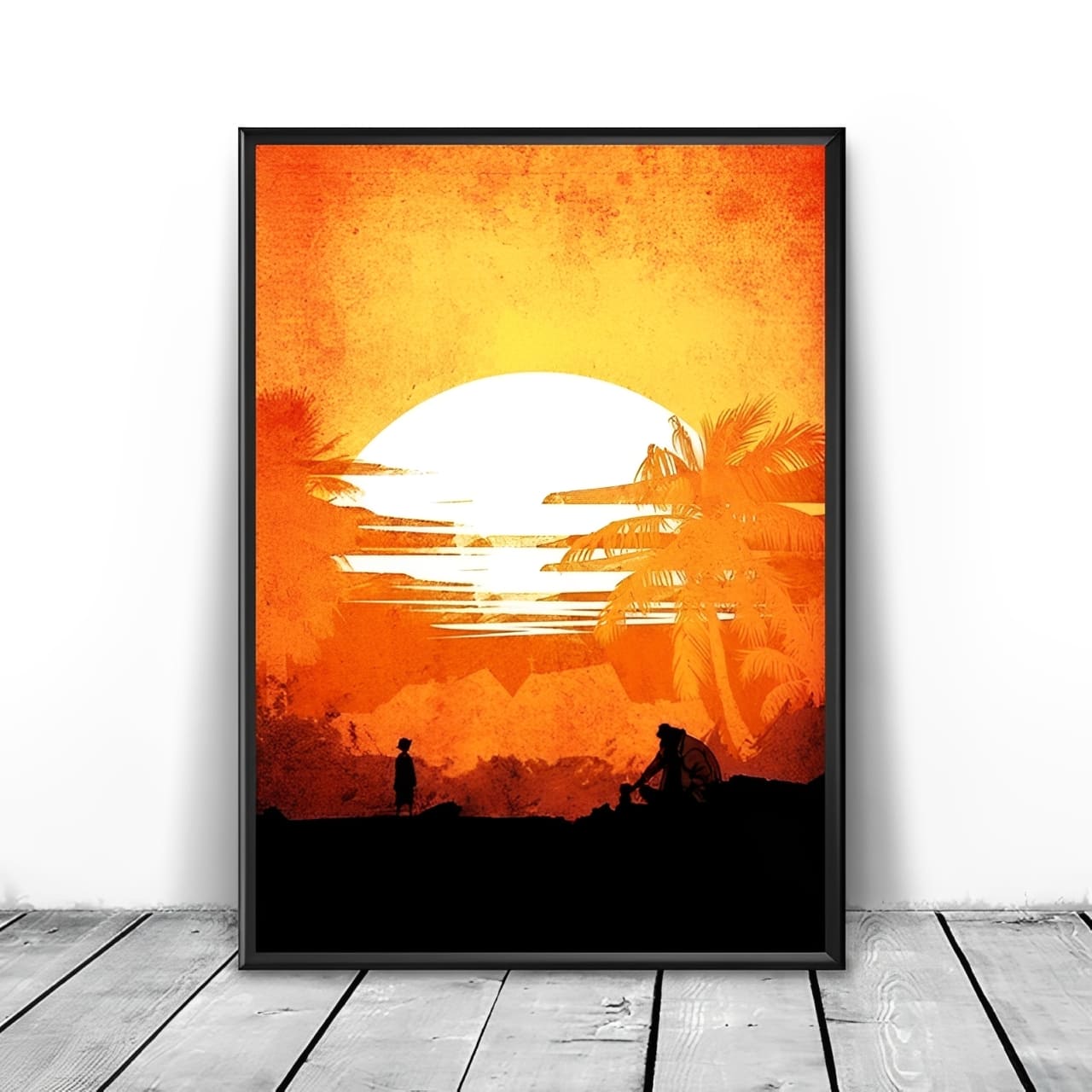 tableau toile one piece landscape monkey luffy barbe noire 2