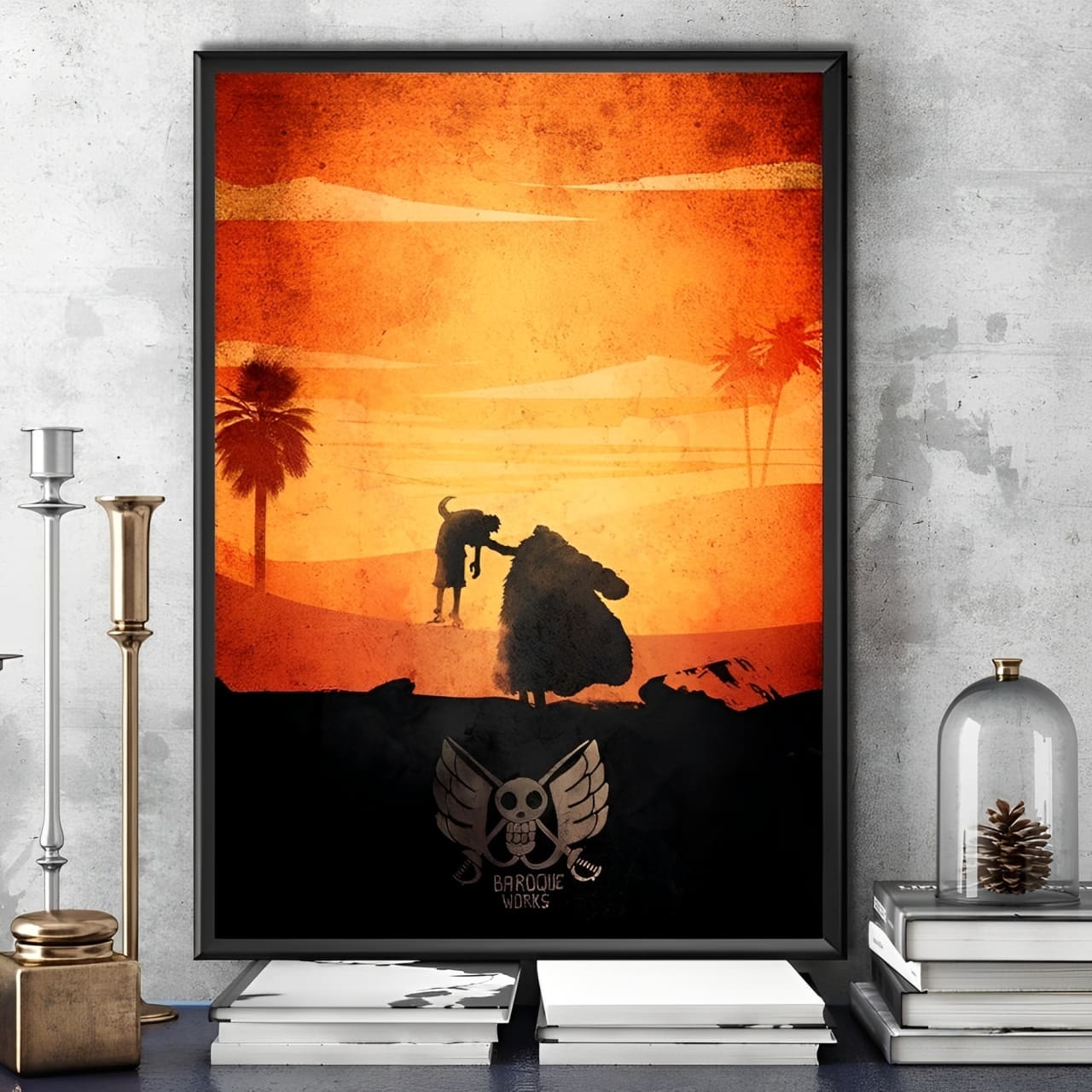 tableau toile one piece landscape monkey luffy crocodile 1