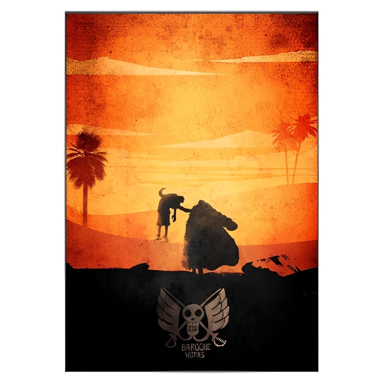 tableau toile one piece landscape monkey luffy crocodile 3