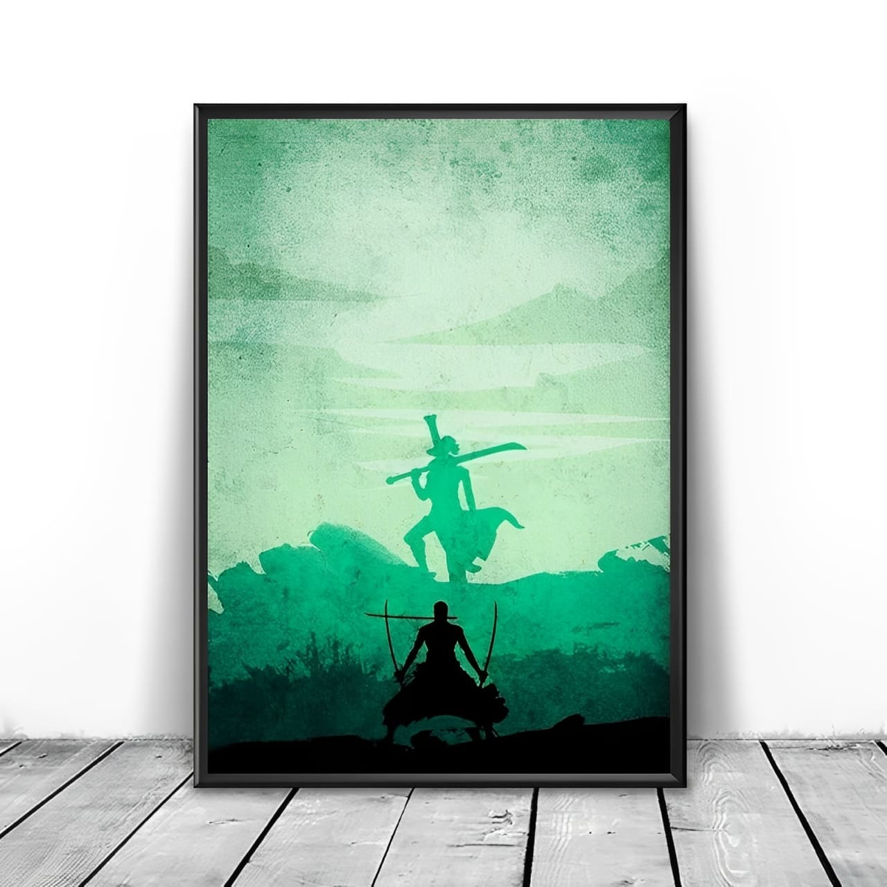 tableau toile one piece landscape roronoa zoro dracule mihawk 2