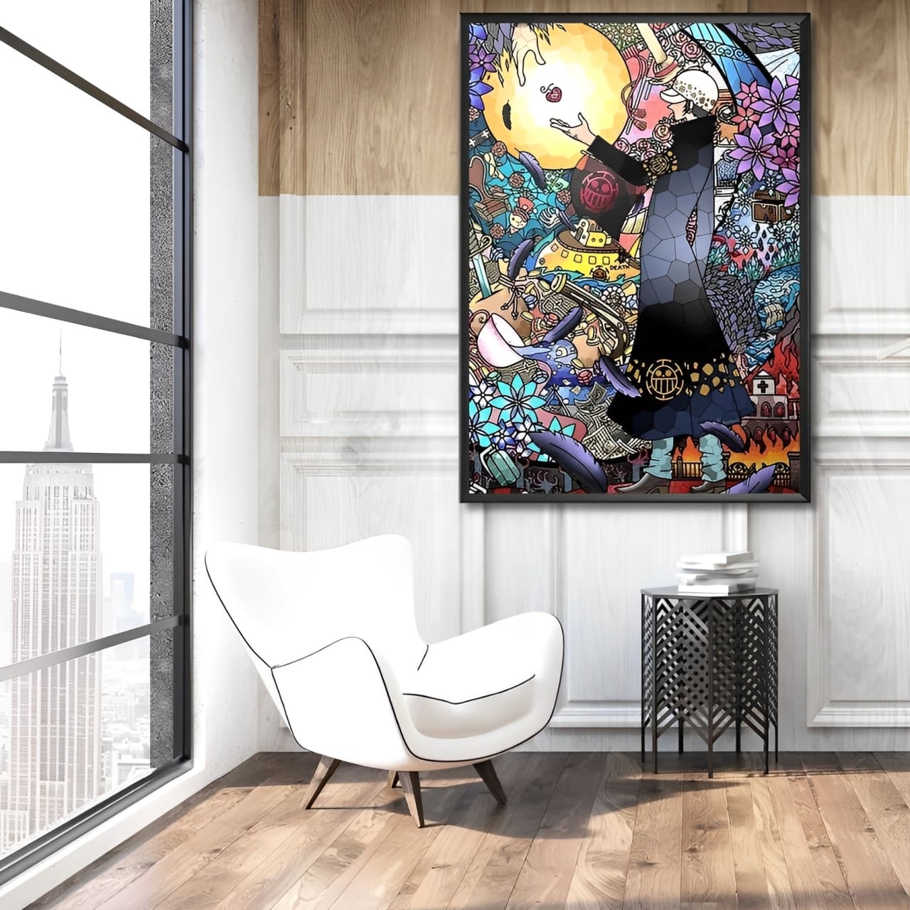 tableau toile one piece trafalgar law color 2
