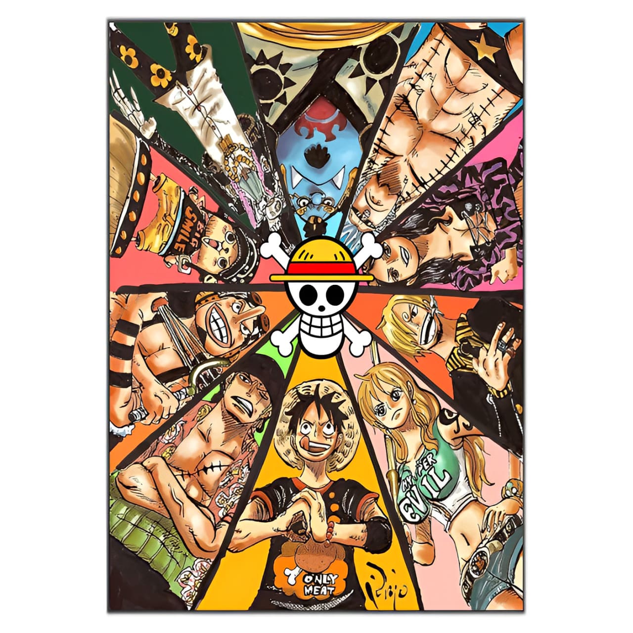 tableau toile one piece mugiwara star 3