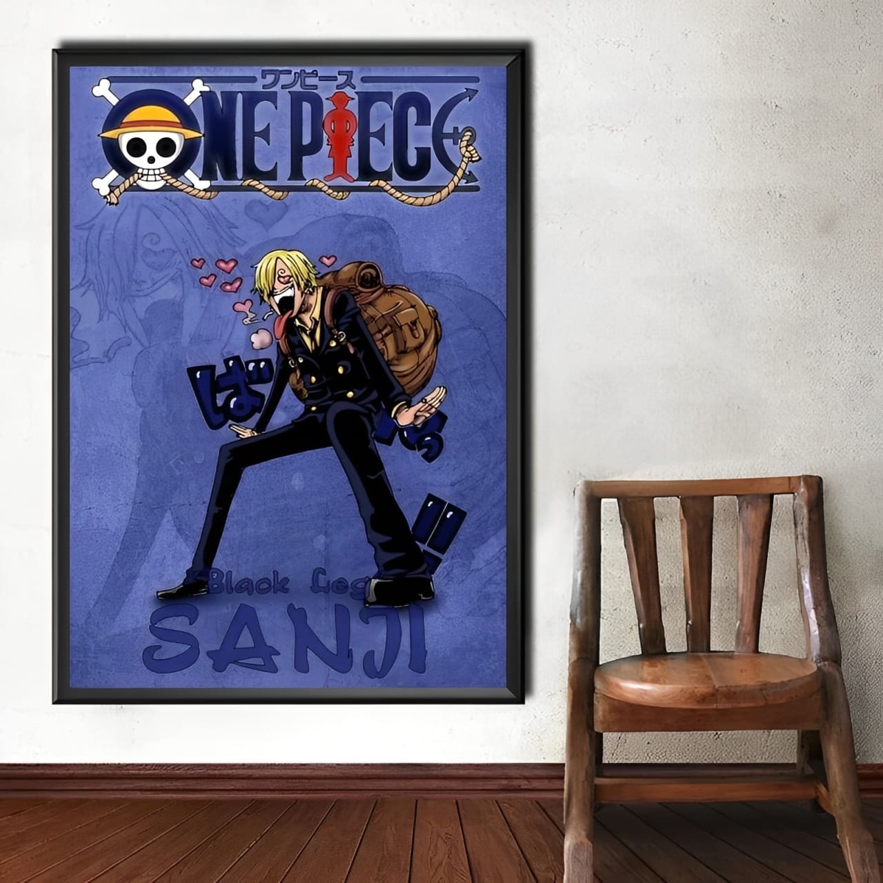 tableau toile one piece line vinsmoke sanji 2