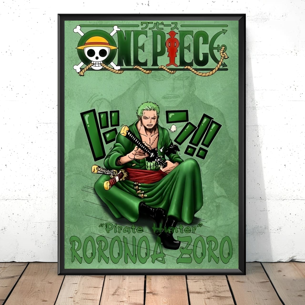 tableau toile one piece line roronoa zoro 1