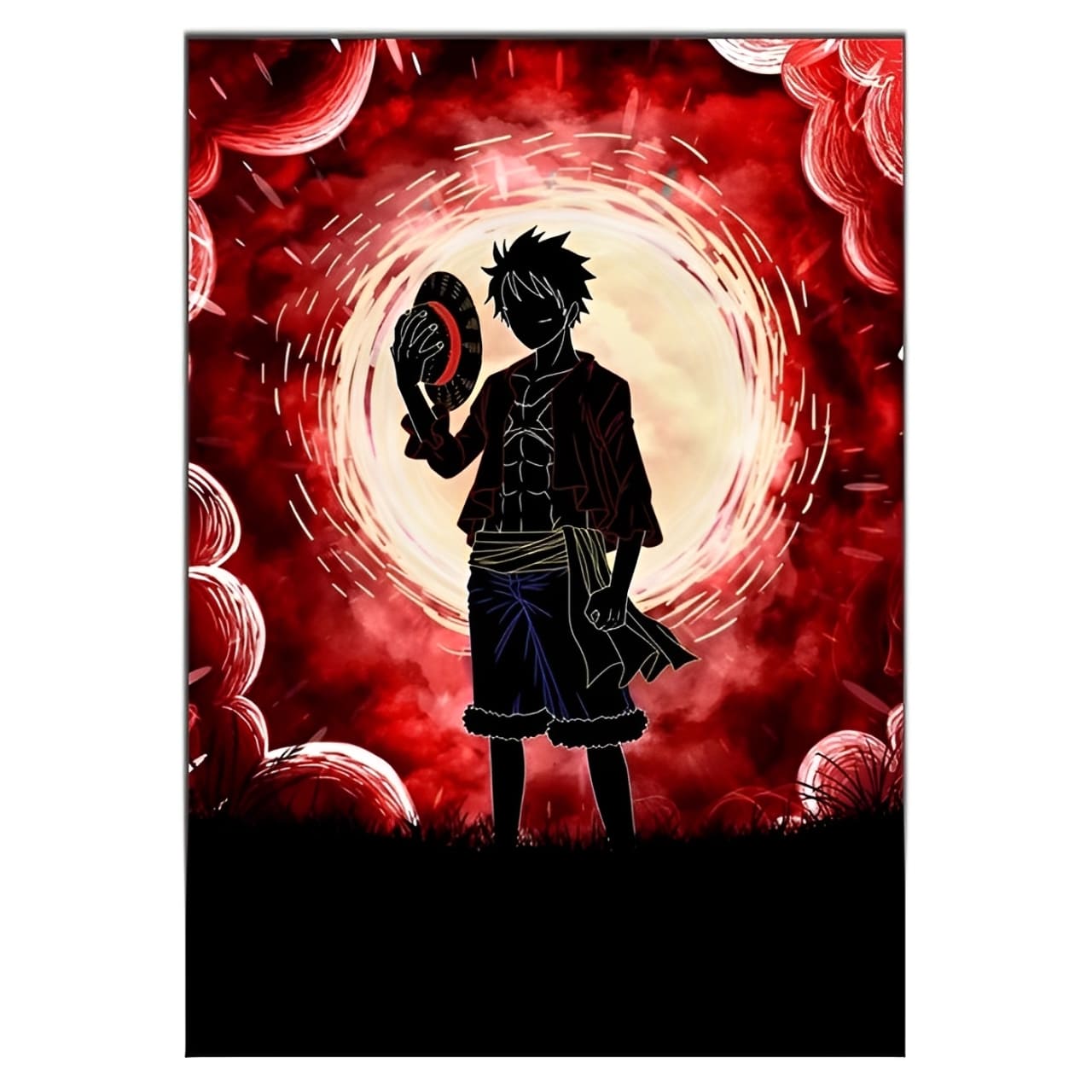tableau toile one piece monkey luffy before cloud 3