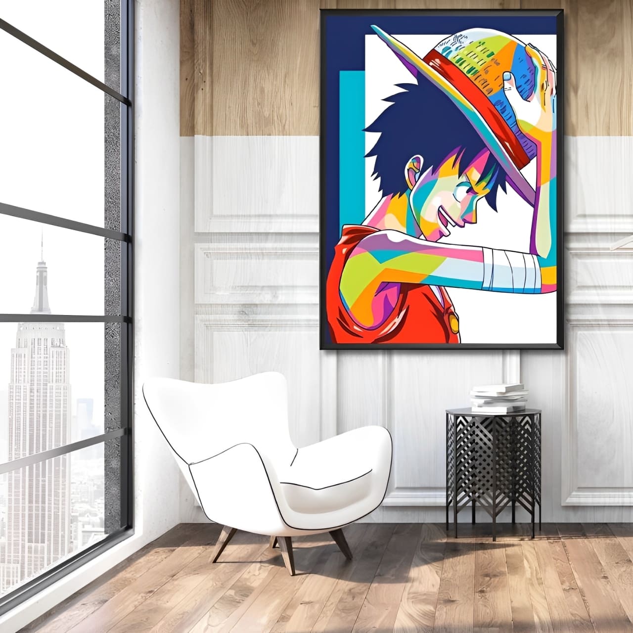 tableau toile one piece monkey luffy color 2