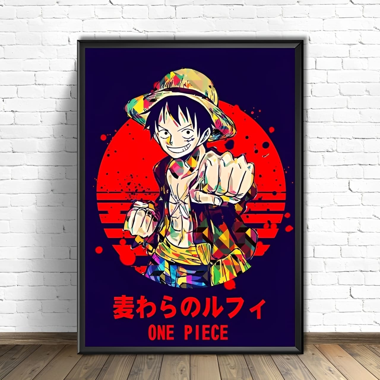 tableau toile one piece monkey luffy paint 1