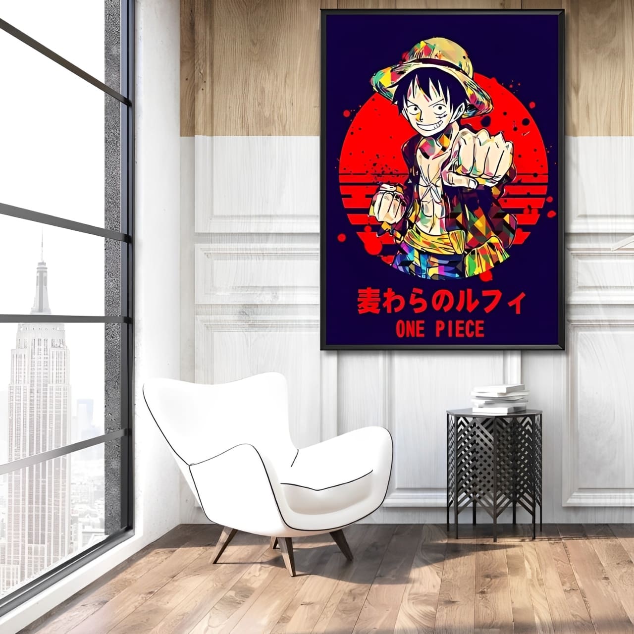 tableau toile one piece monkey luffy paint 2