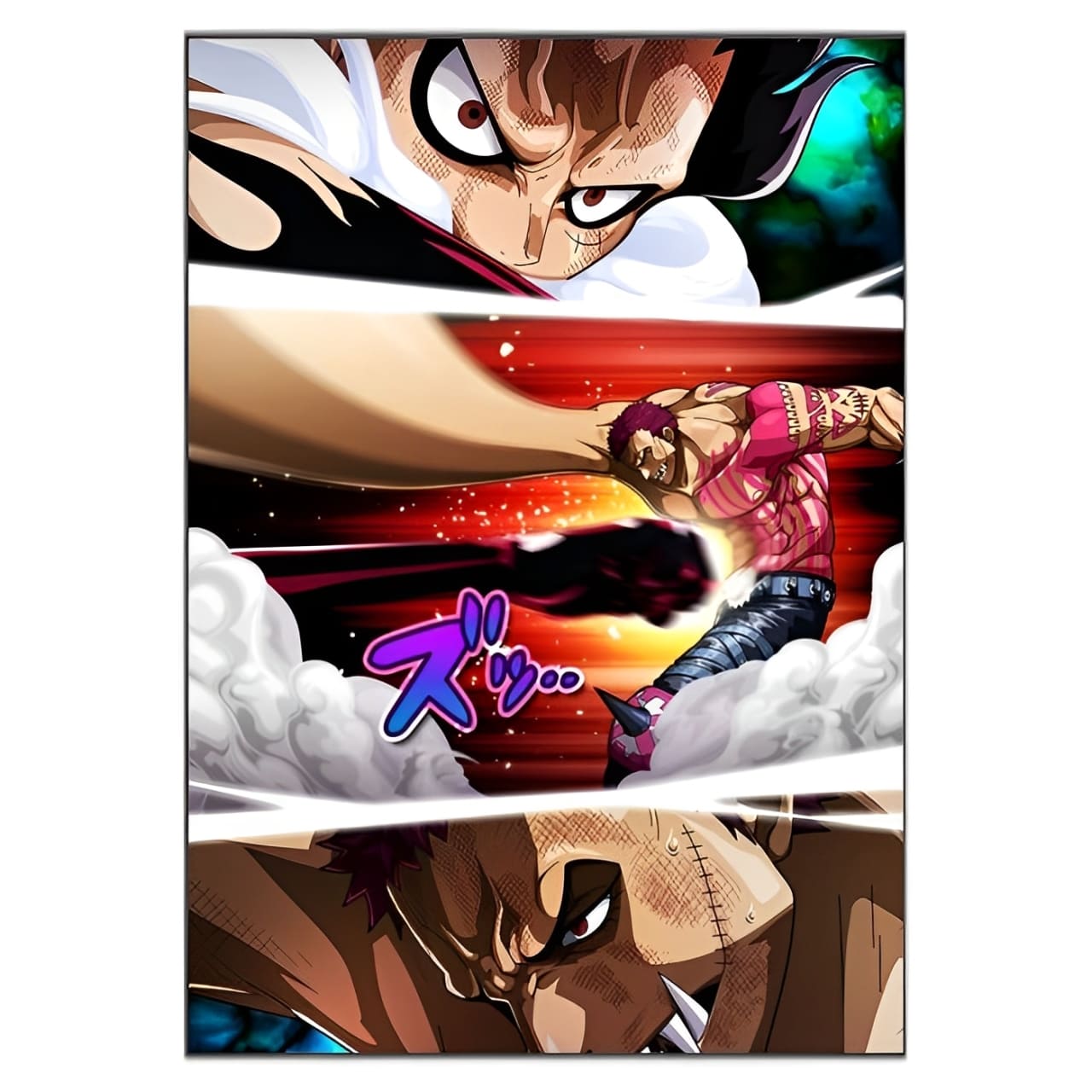tableau toile one piece luffy katakuri punch 3