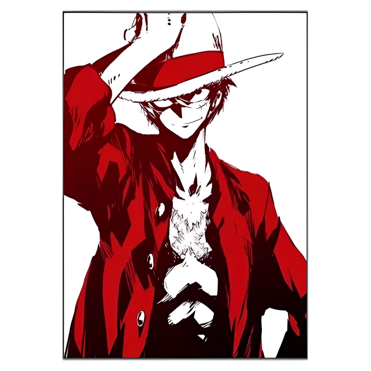 tableau toile one piece monkey luffy red 3