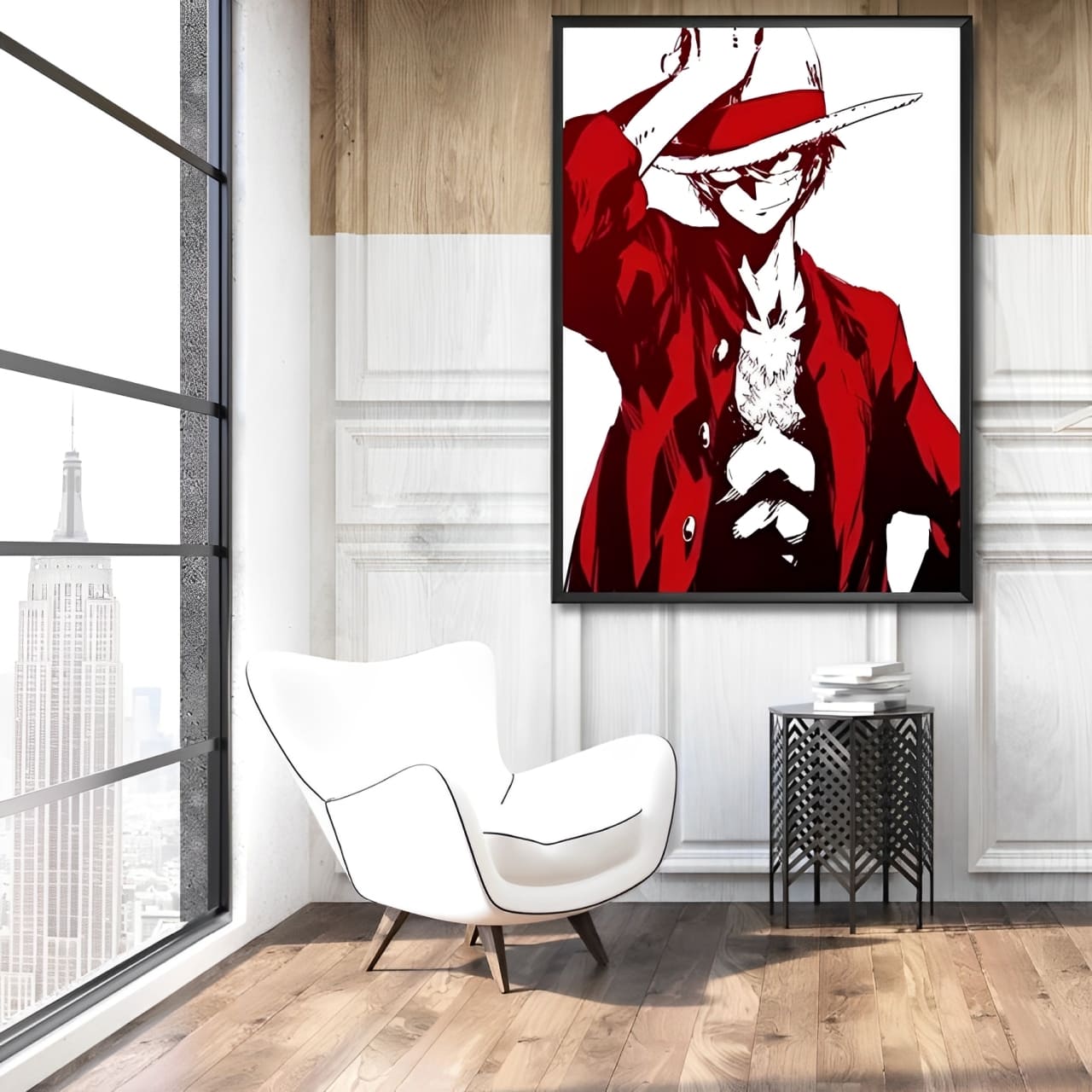 tableau toile one piece monkey luffy red 2