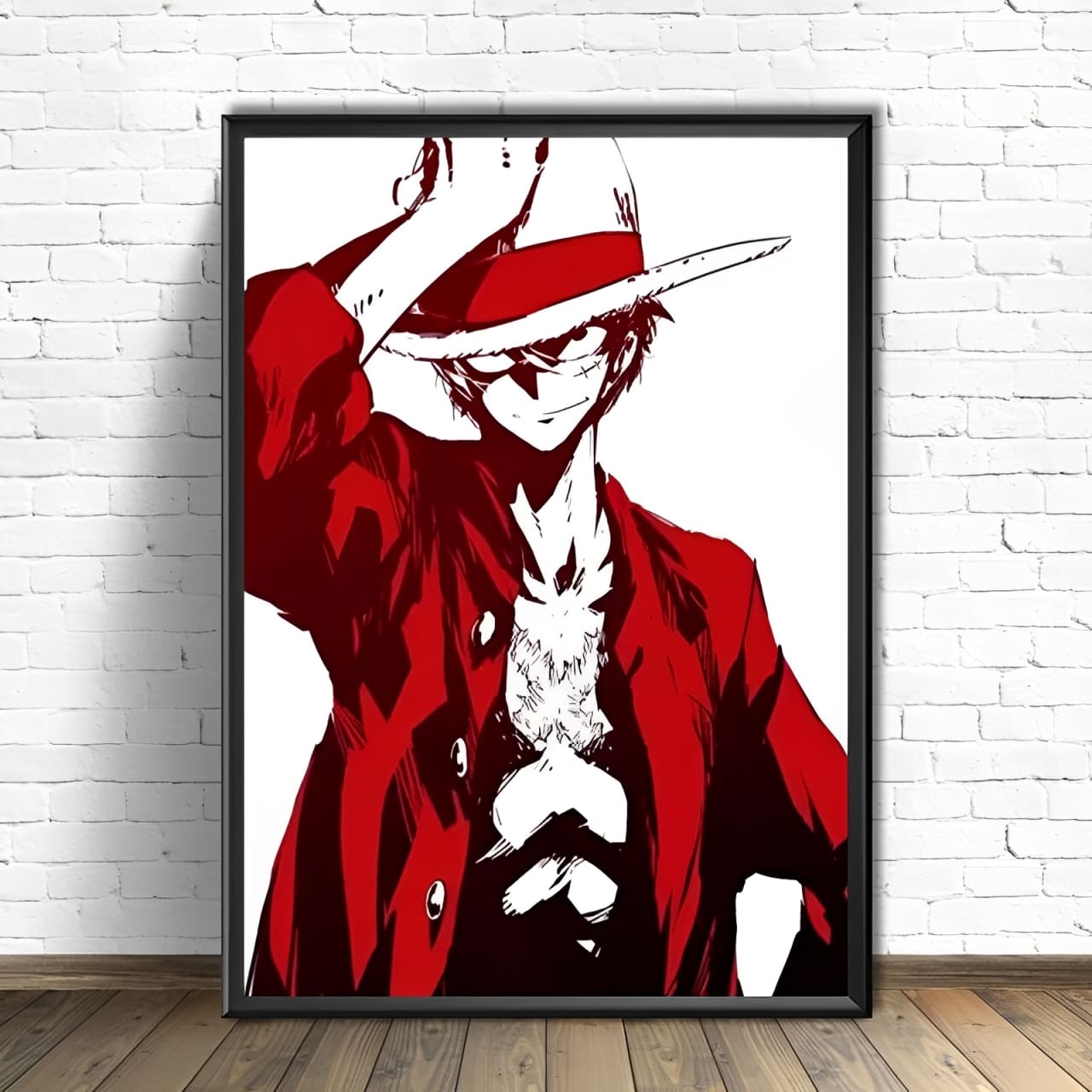 tableau toile one piece monkey luffy red 1