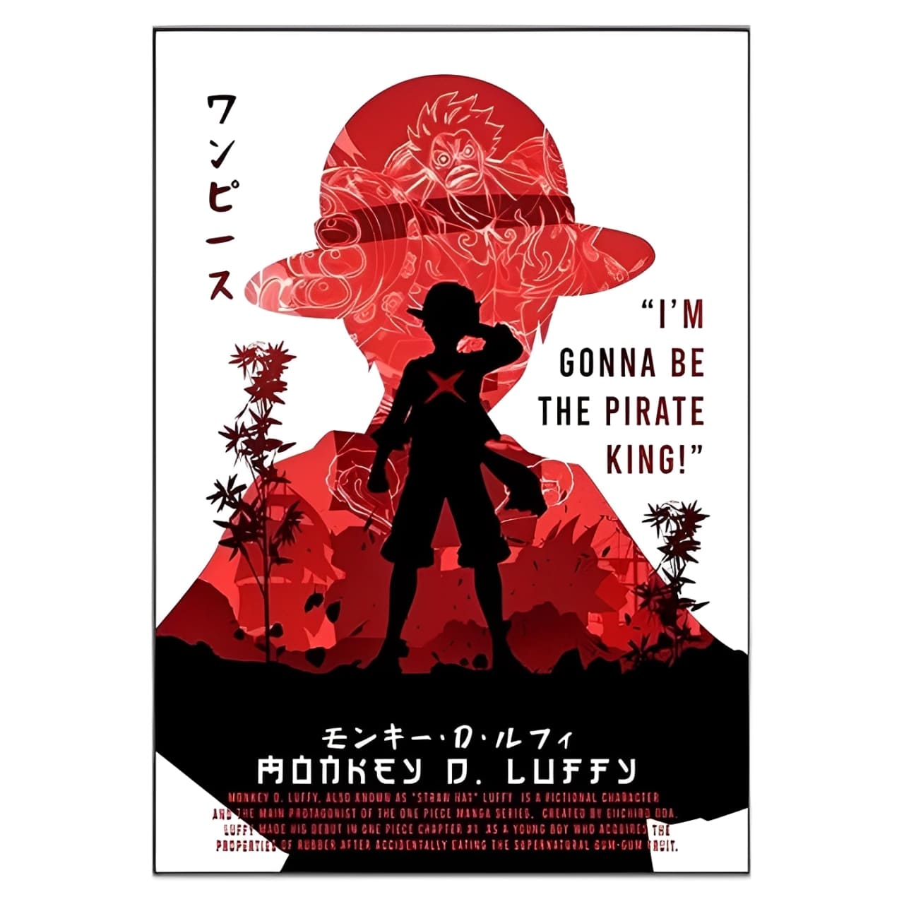 tableau toile one piece monkey luffy red shadow 3