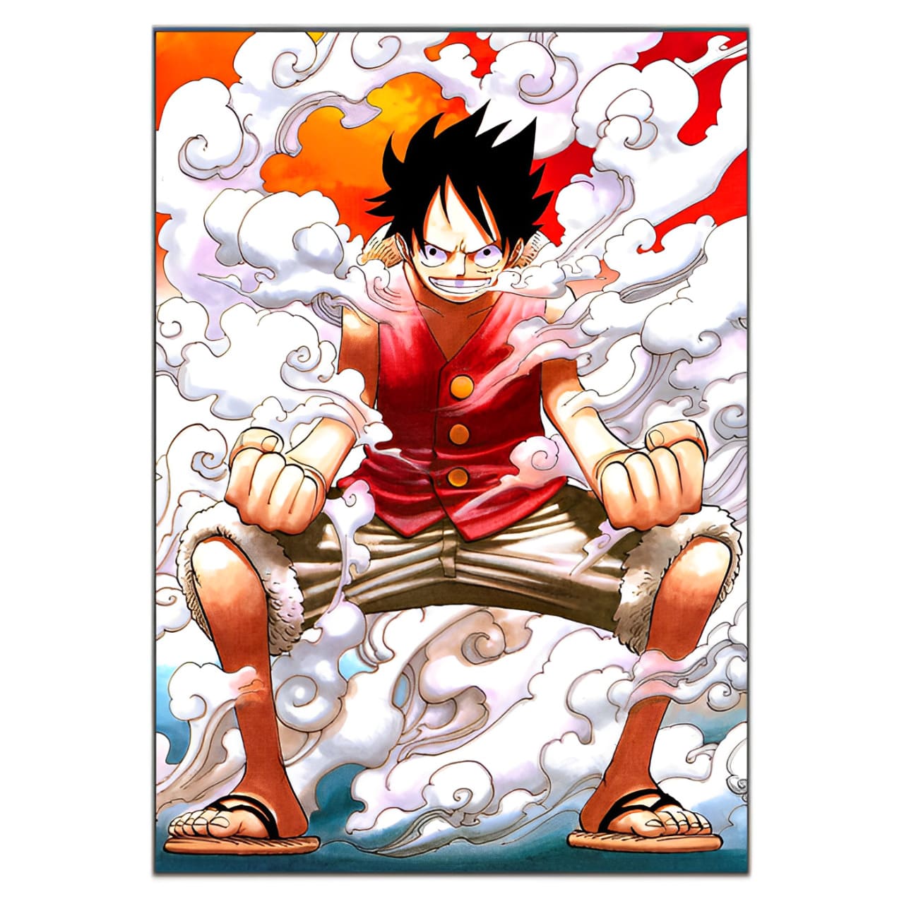 tableau toile one piece monkey luffy smoke 3