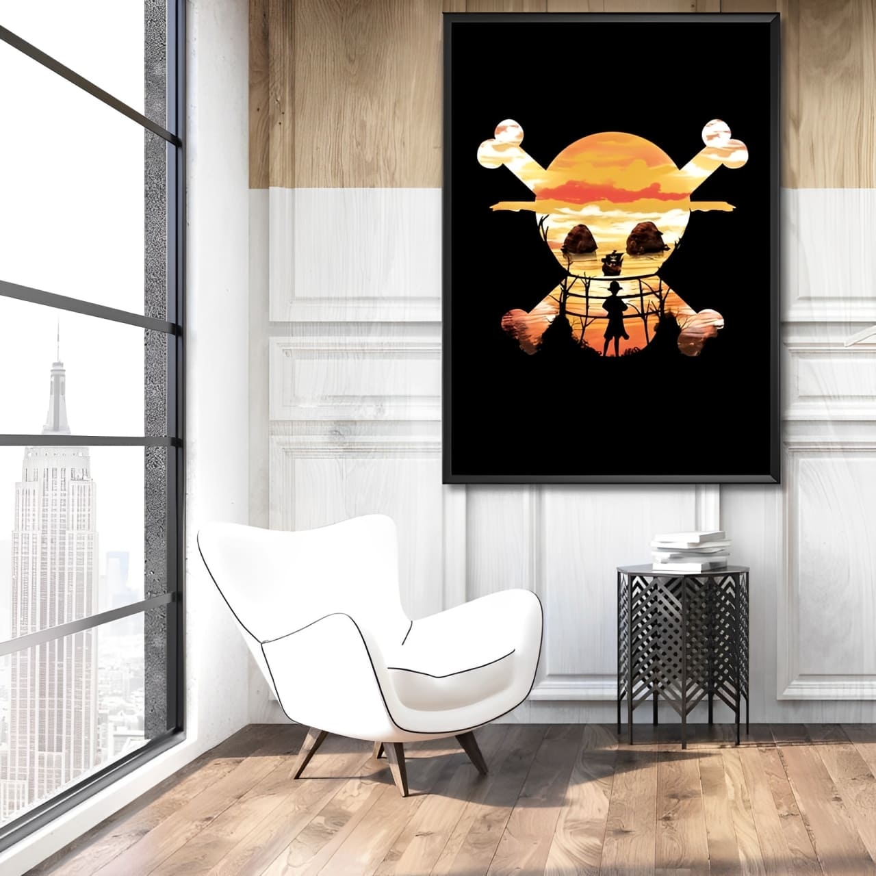 tableau toile one piece luffy spray paint 2