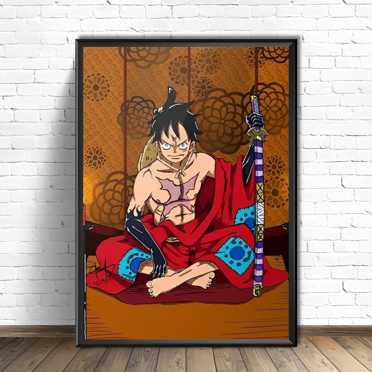 tableau toile one piece luffytaro 1