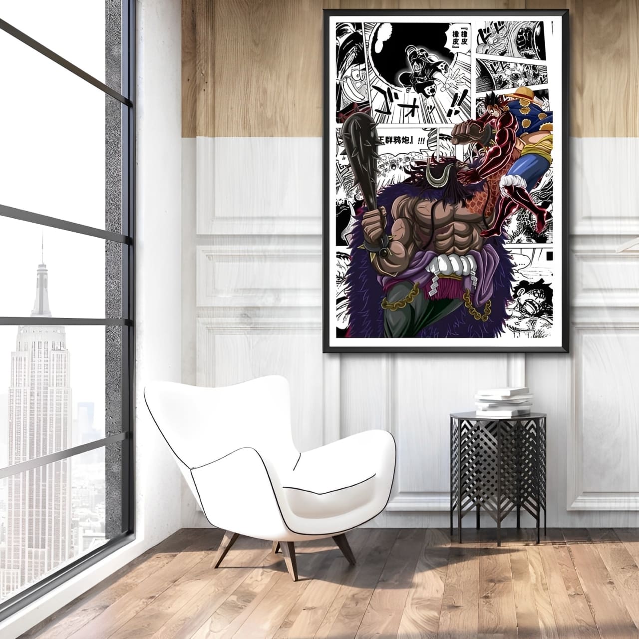 tableau toile one piece manga luffy kaido 2