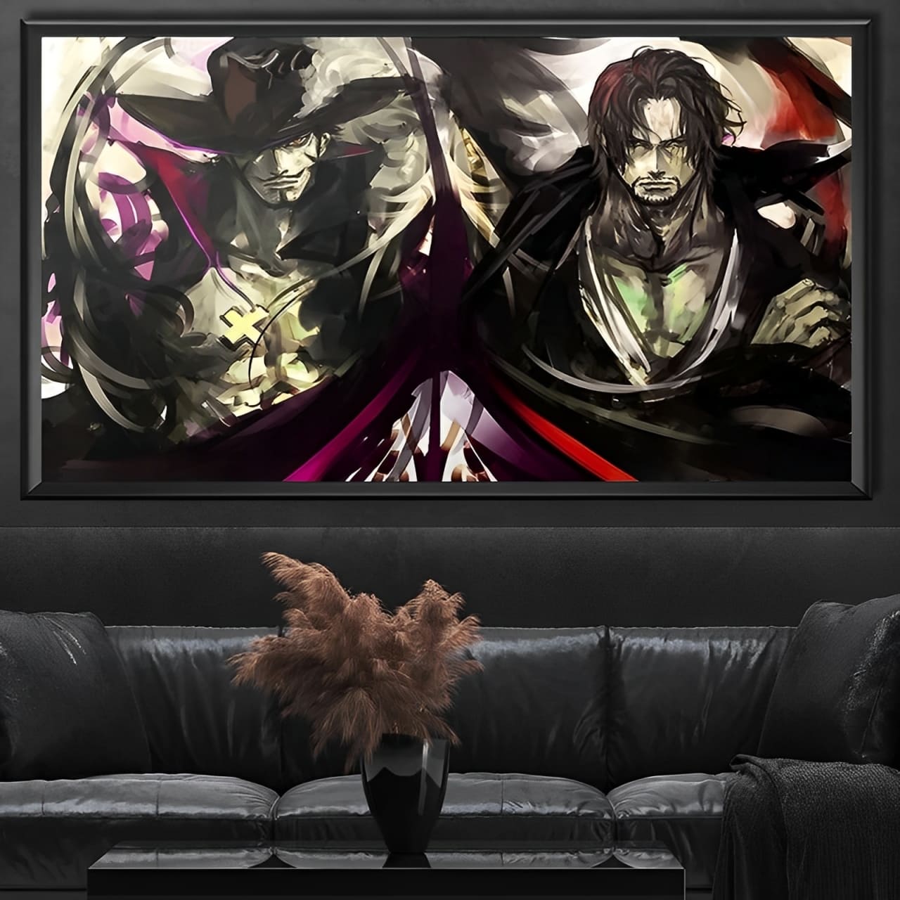 tableau toile one piece mihawk shanks 1