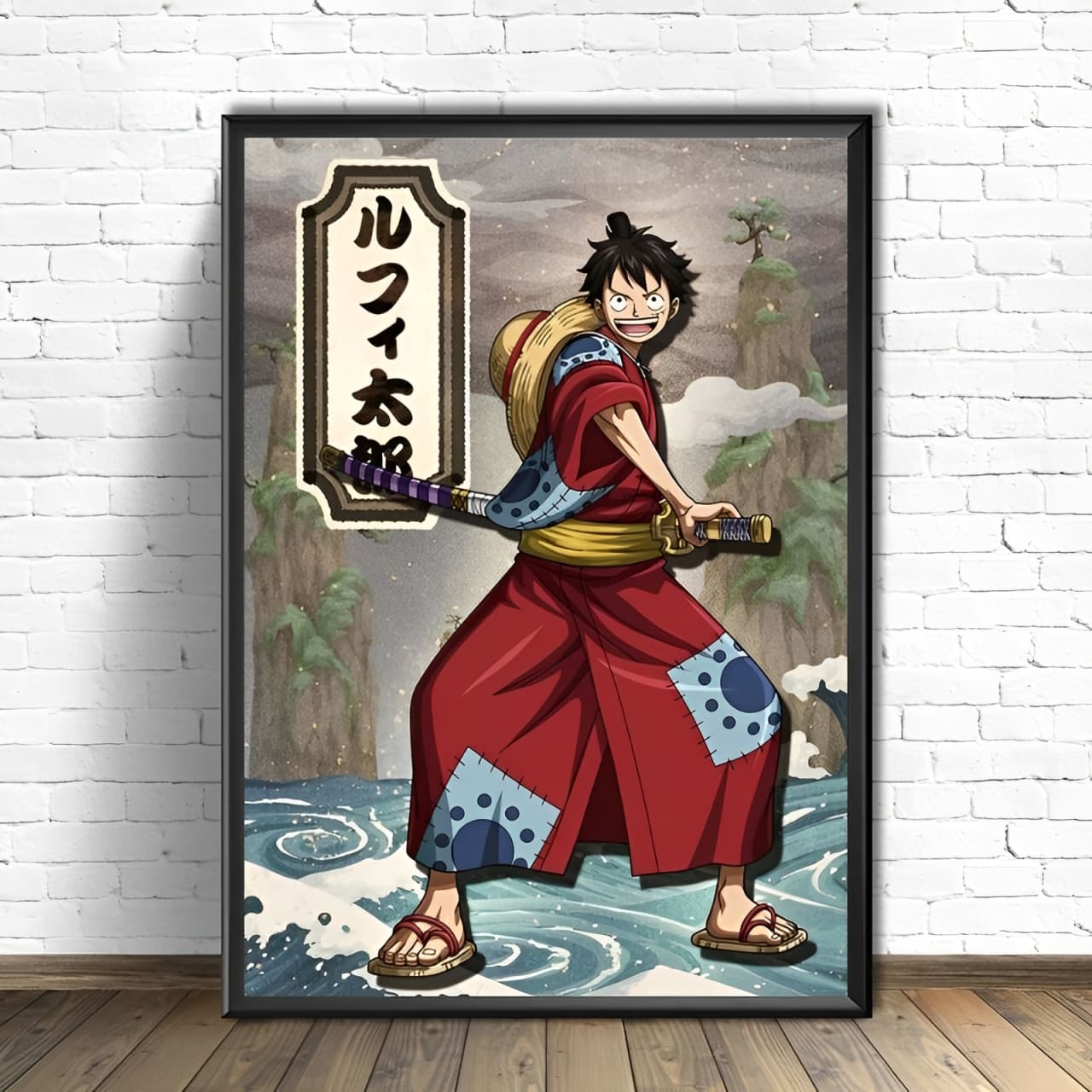 tableau toile one piece monkey luffy wano 1