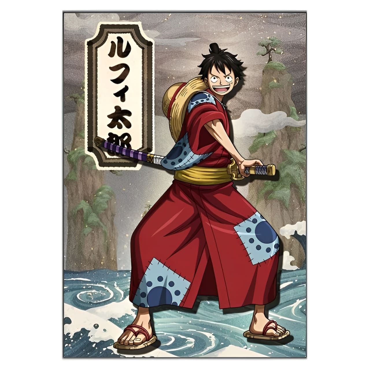 tableau toile one piece monkey luffy wano 3