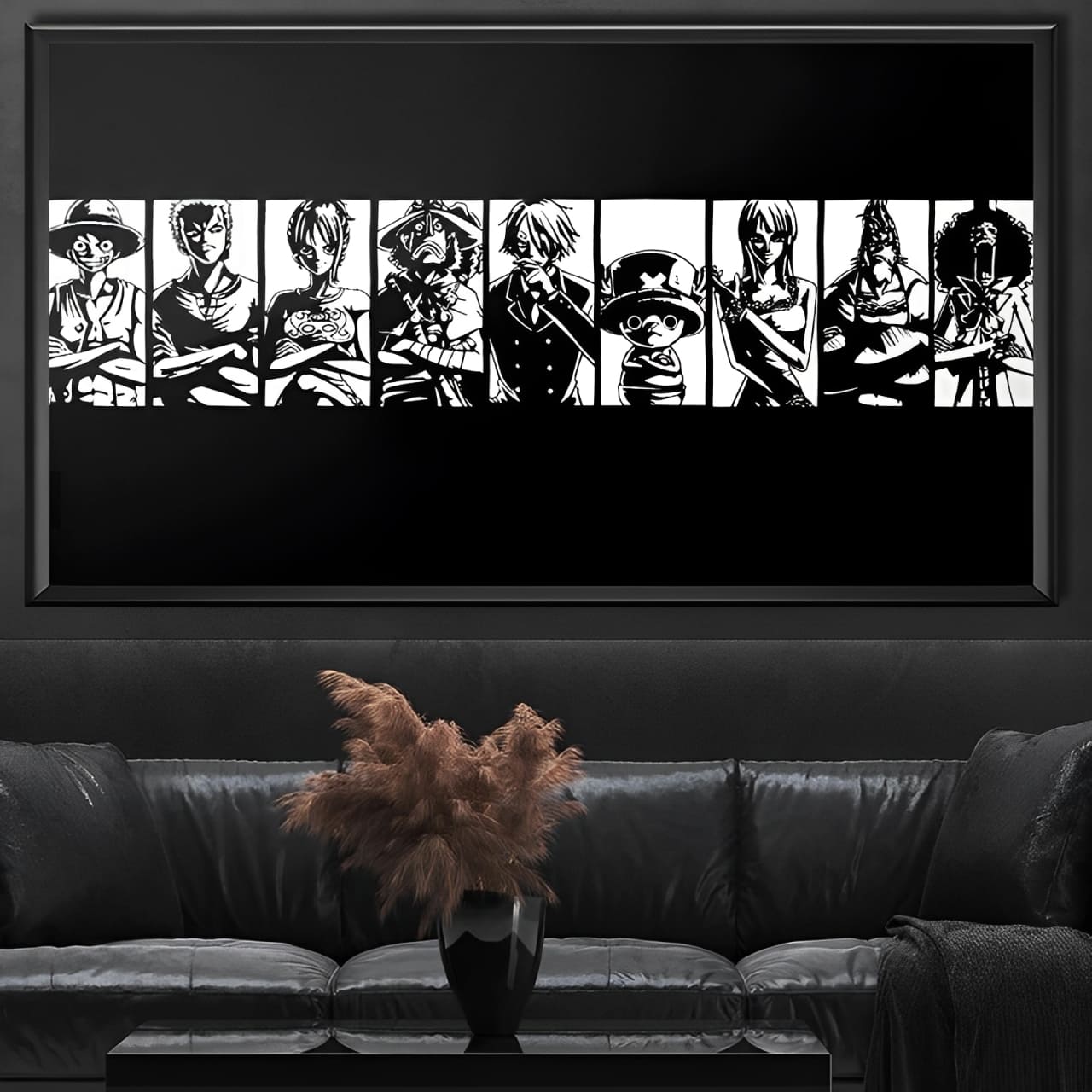 tableau toile one piece mugiwara cross 1