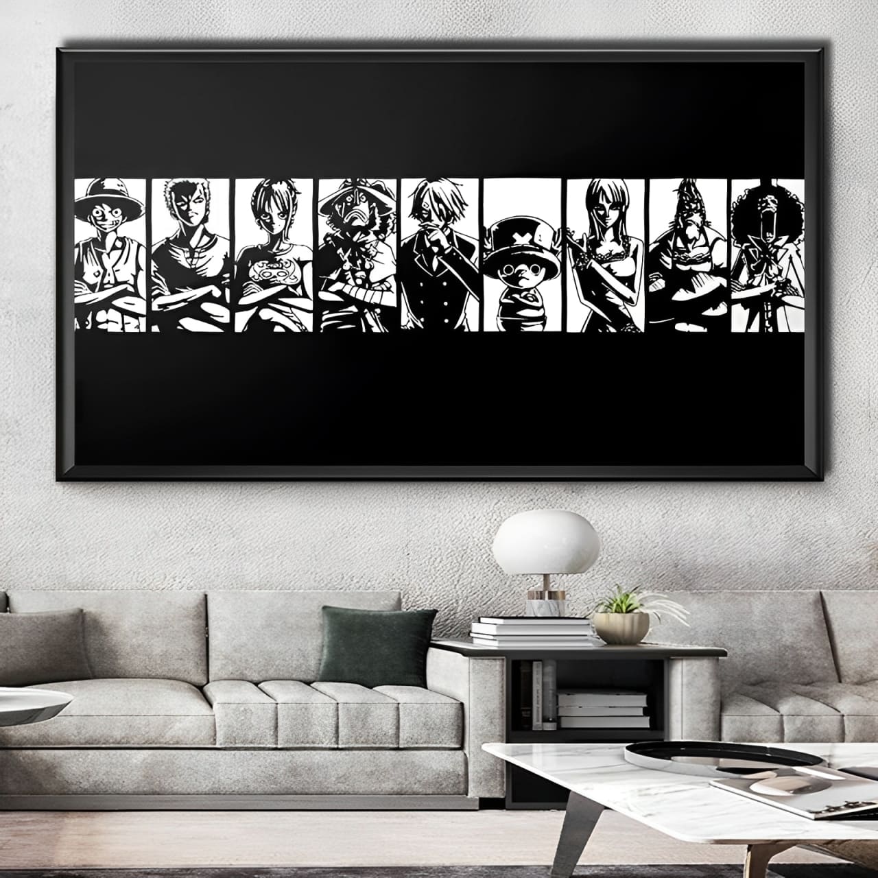 tableau toile one piece mugiwara cross 2