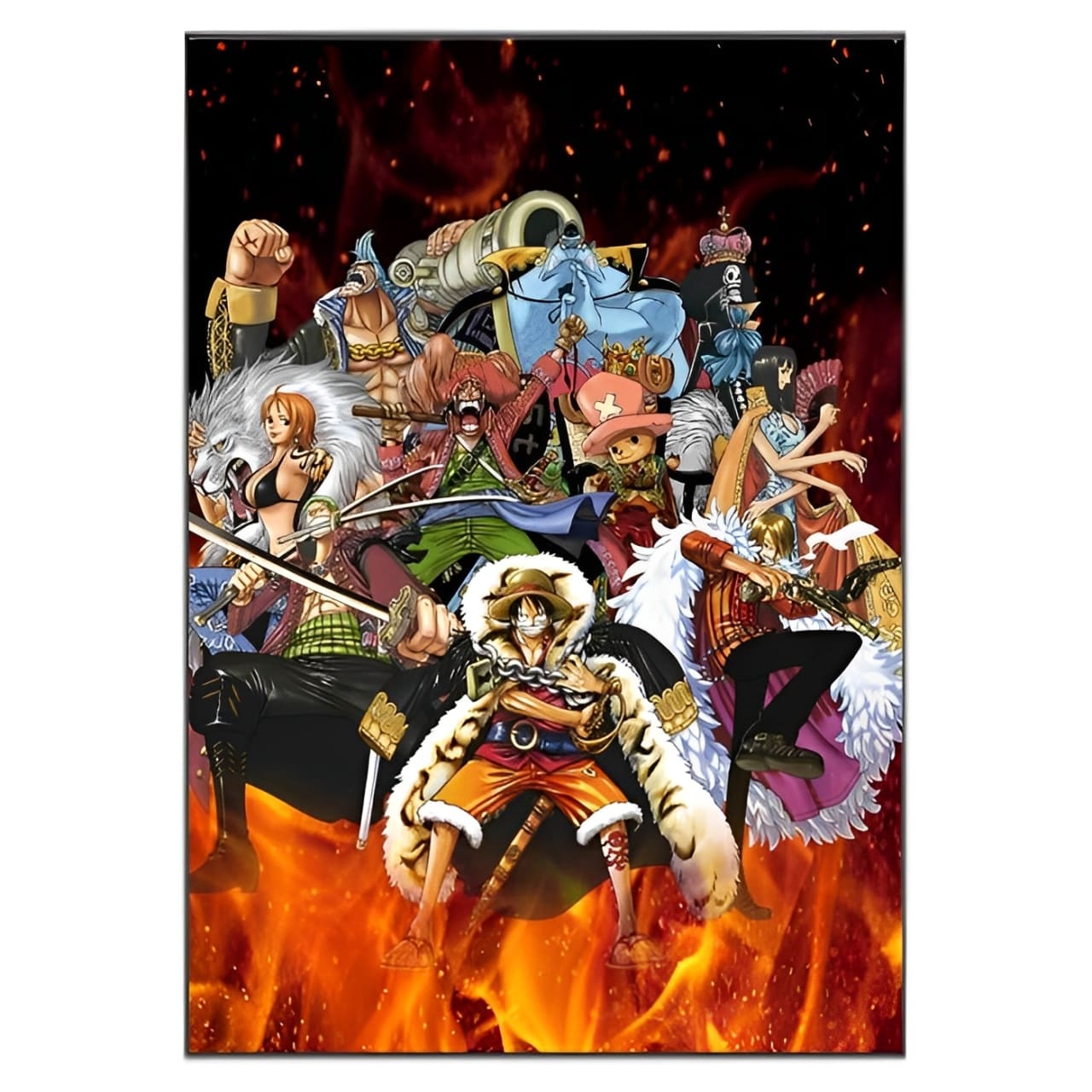 tableau toile one piece mugiwara fire 3