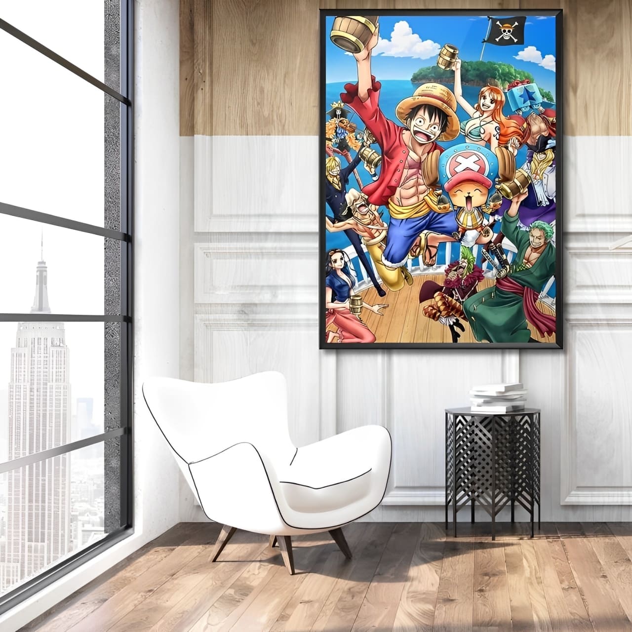 tableau toile one piece mugiwara new year 2