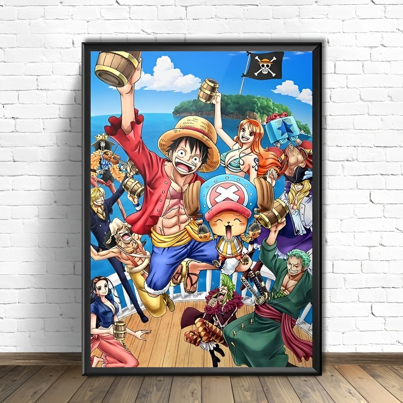 tableau toile one piece mugiwara new year 1