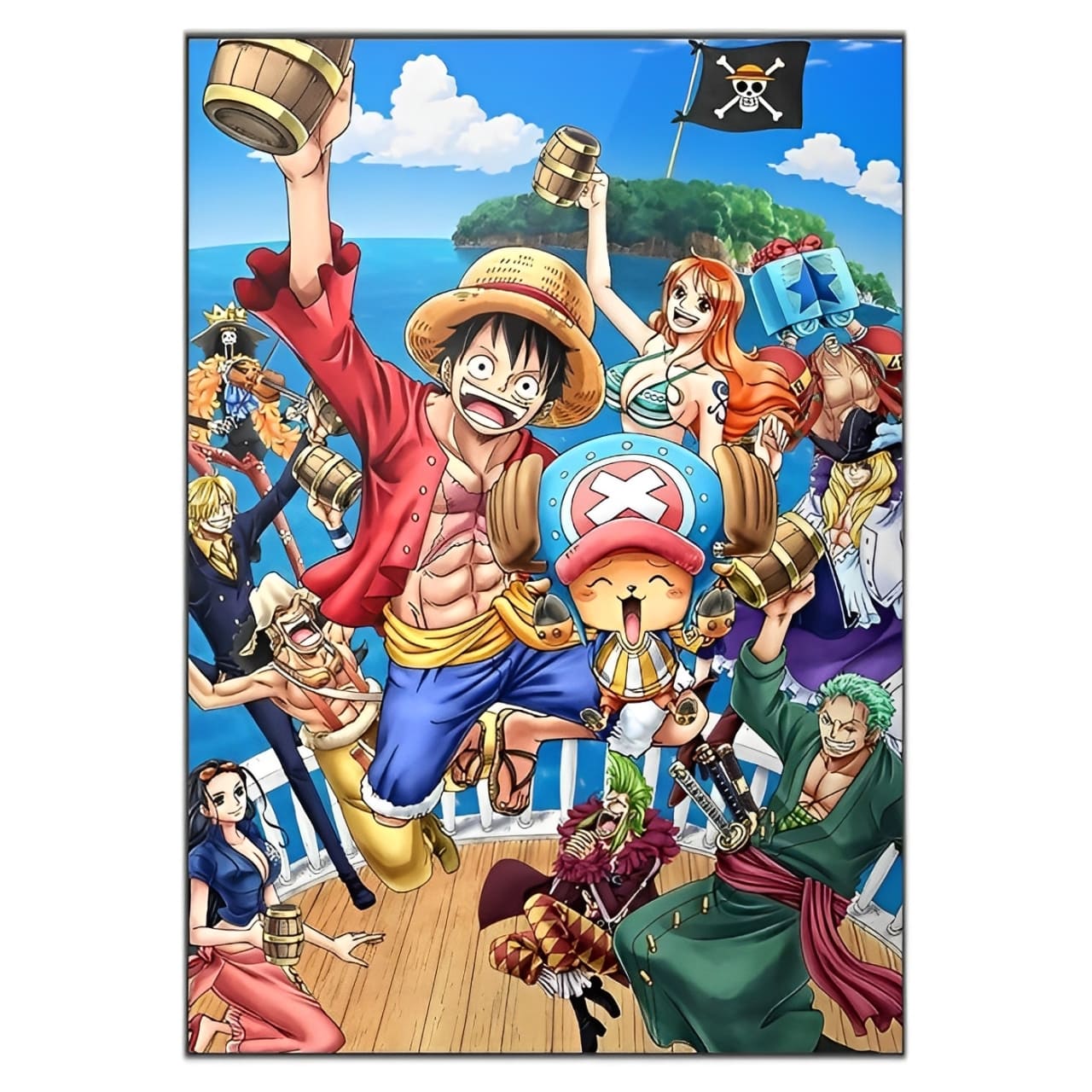 tableau toile one piece mugiwara new year 3