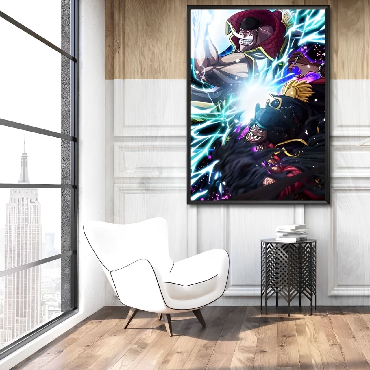 tableau toile one piece newgate teach barbe blanche noire 2