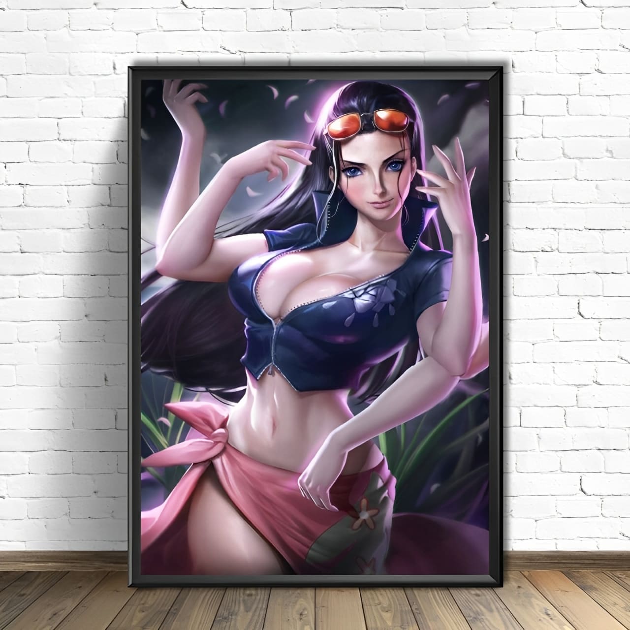 tableau toile one piece nico robin purple 1