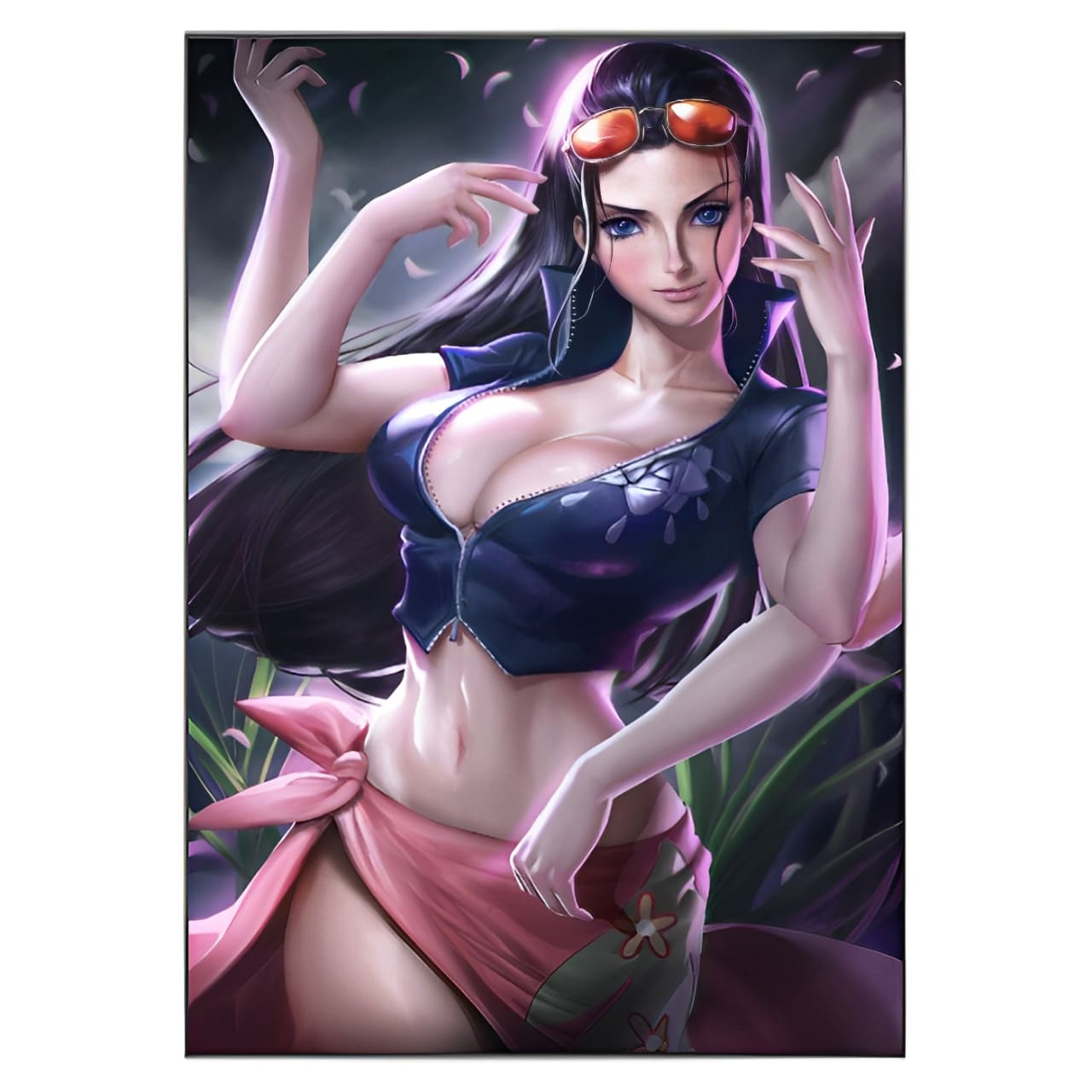 tableau toile one piece nico robin purple 3