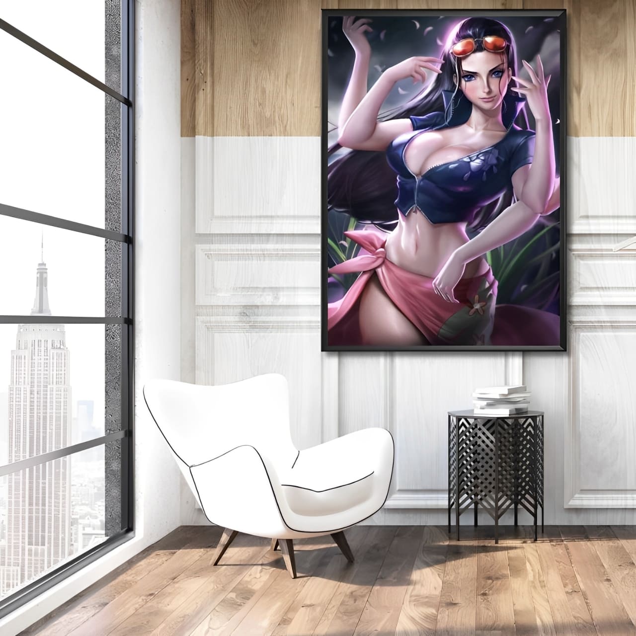 tableau toile one piece nico robin purple 2