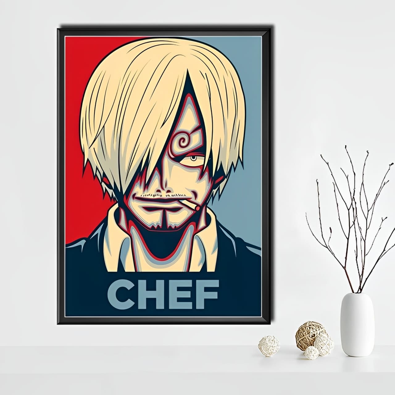 tableau toile one piece portrait sanji 2