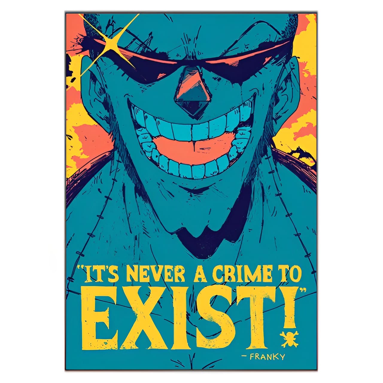 tableau toile one piece quote franky 3