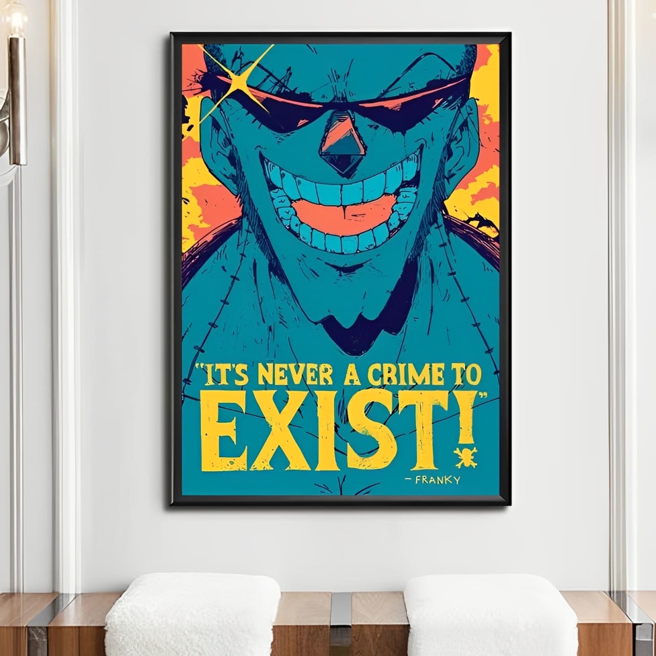 tableau toile one piece quote franky 2