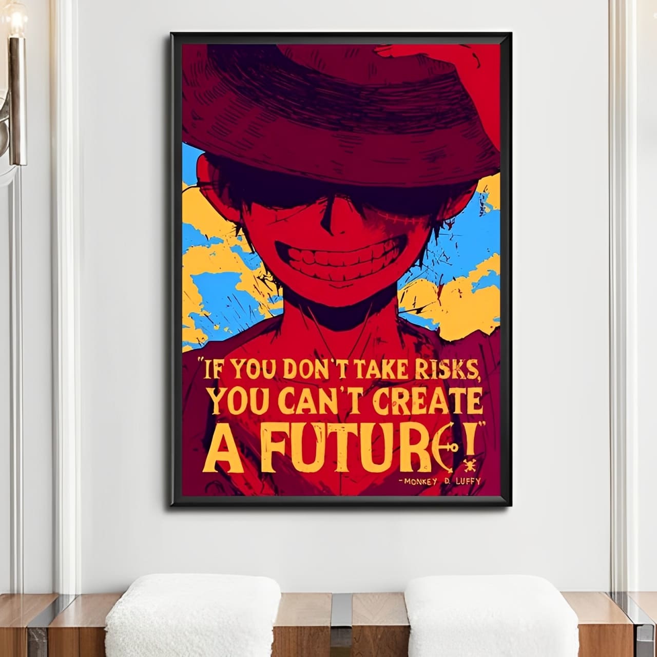 tableau toile one piece quote monkey luffy 2