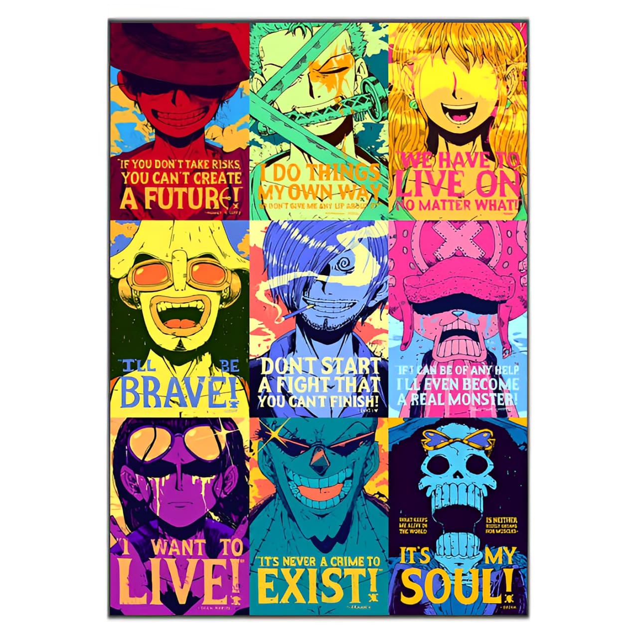 tableau toile one piece quote mugiwara 3