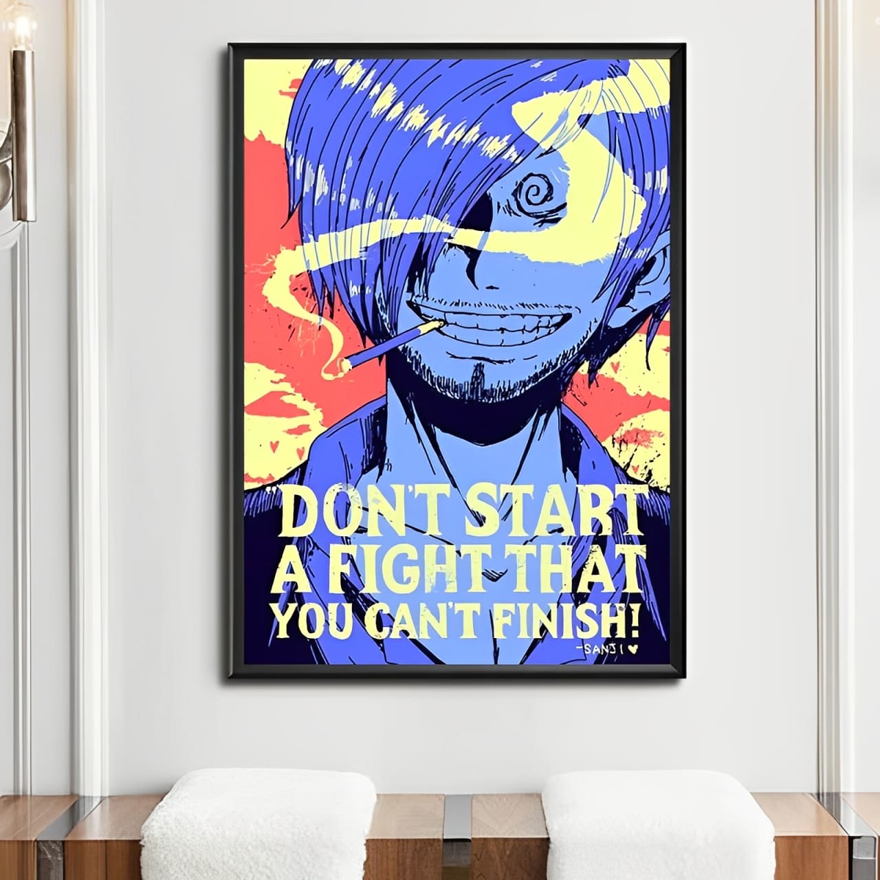 tableau toile one piece quote vinsmoke sanji 2