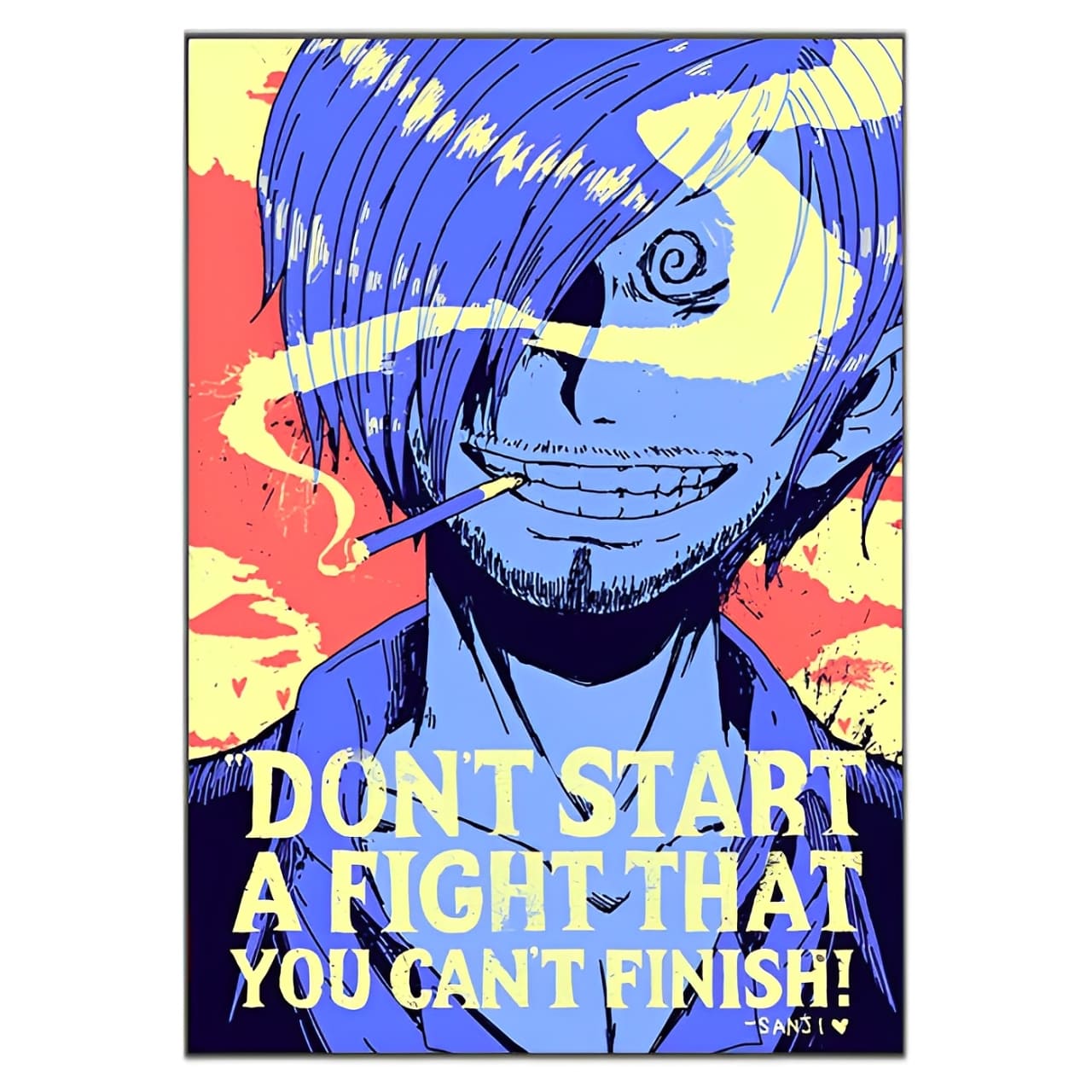 tableau toile one piece quote vinsmoke sanji 3