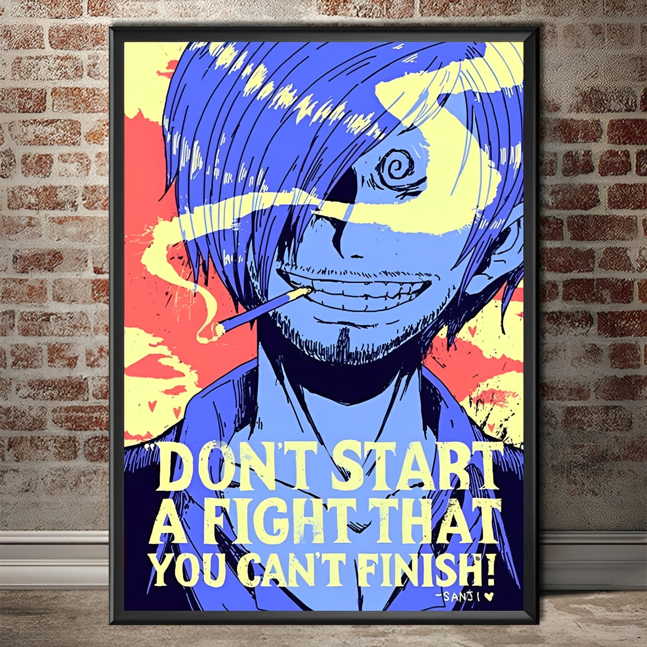 tableau toile one piece quote vinsmoke sanji 1